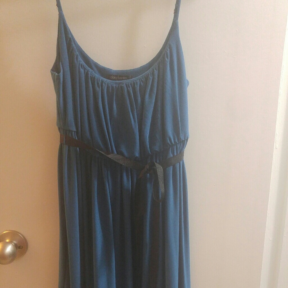 Daisy fuentes sundress spaghetti strap blue med